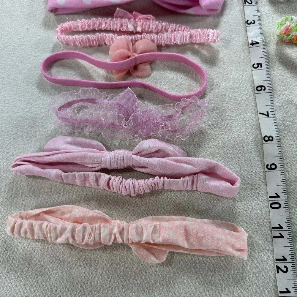 Assorted Baby Headbands with bows and flowers in Pink and Pastel Colors 11 total